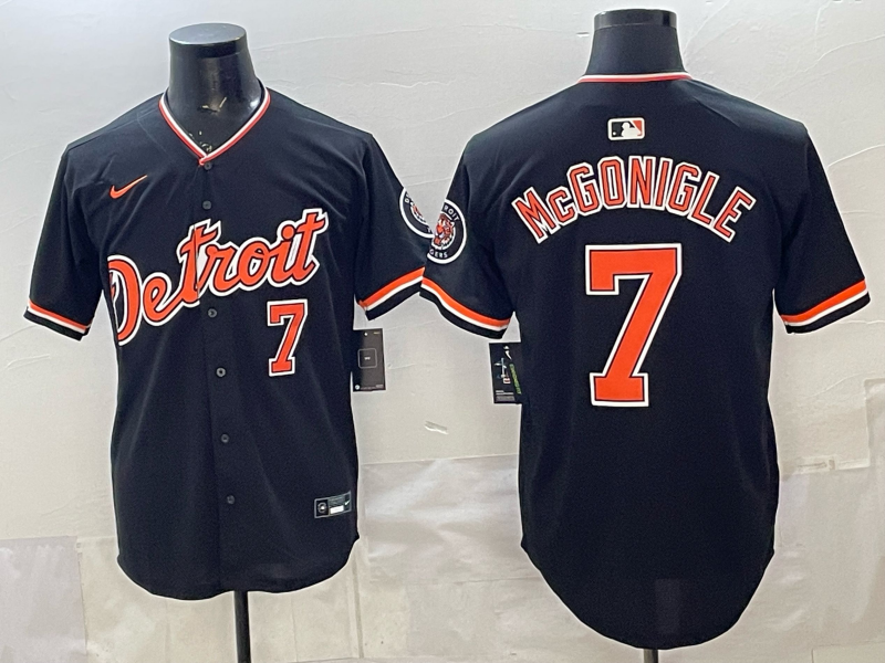 Men Detroit Tigers #7 McGonigle black Nike 2026 MLB Jersey 04010011